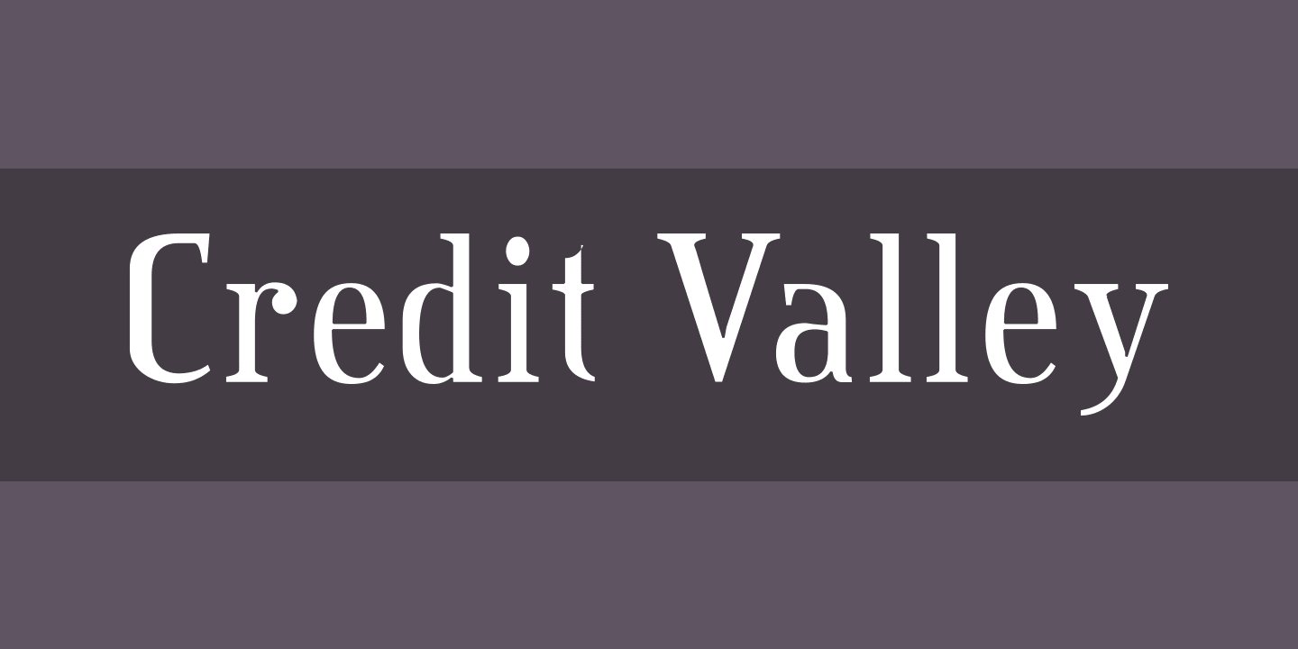 Шрифт Credit Valley